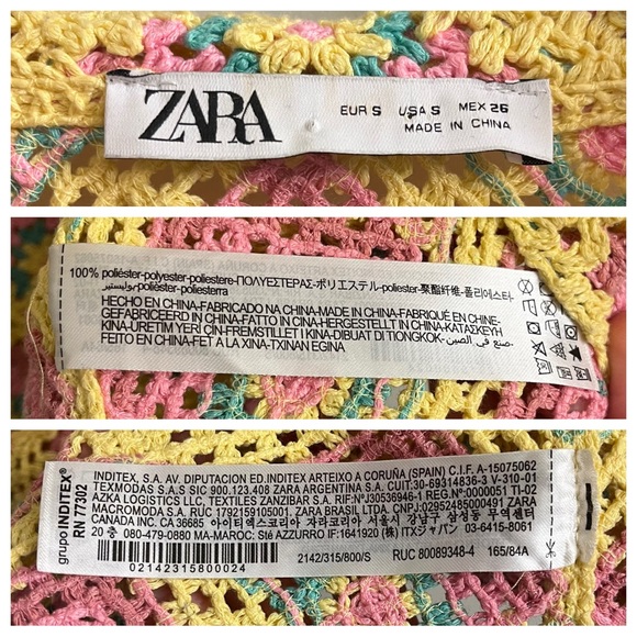 Zara Crochet Mini Dress Small - Picture 11 of 14